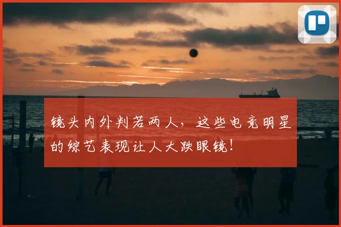 镜头内外判若两人，这些电竞明星的综艺表现让人大跌眼镜！